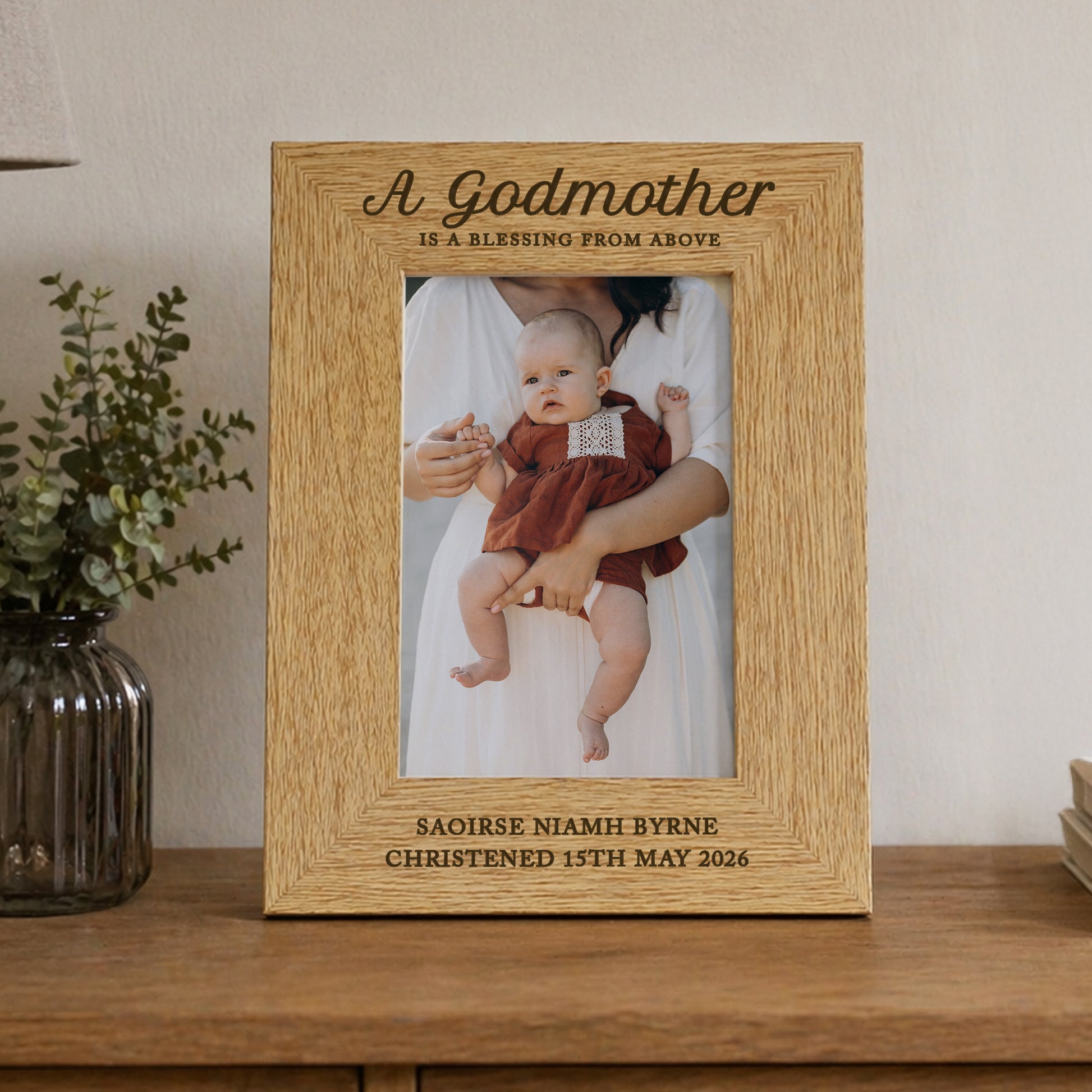 Personalised Godmother 6x4 Wooden Photo Frame - image 2