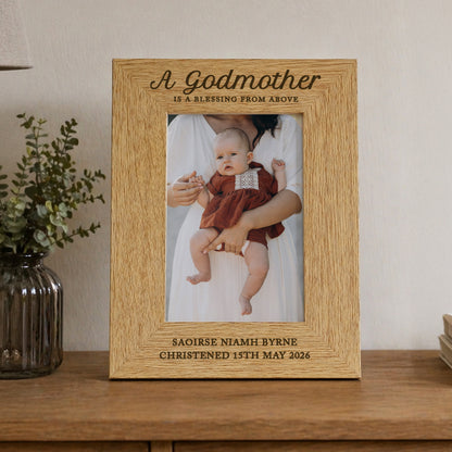 Personalised Godmother 6x4 Wooden Photo Frame - image 2