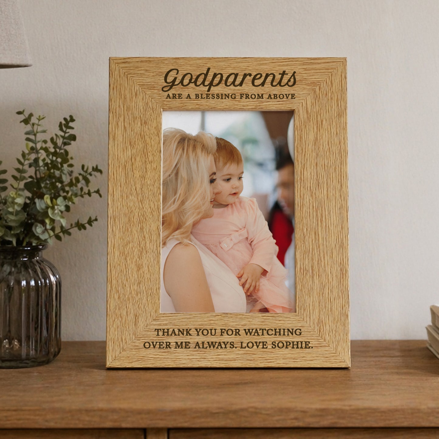 Personalised Godparents 6x4 Wooden Photo Frame - image 2