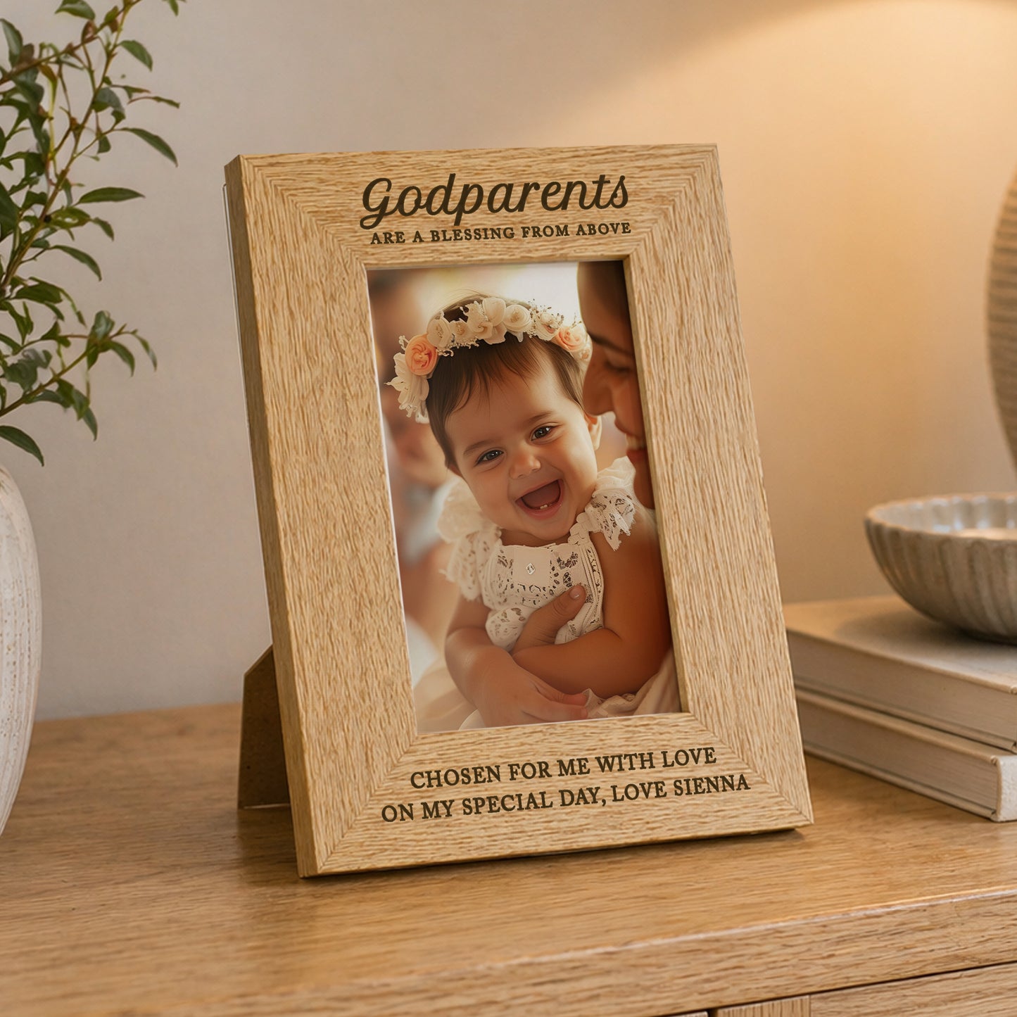 Personalised Godparents 6x4 Wooden Photo Frame - image 3