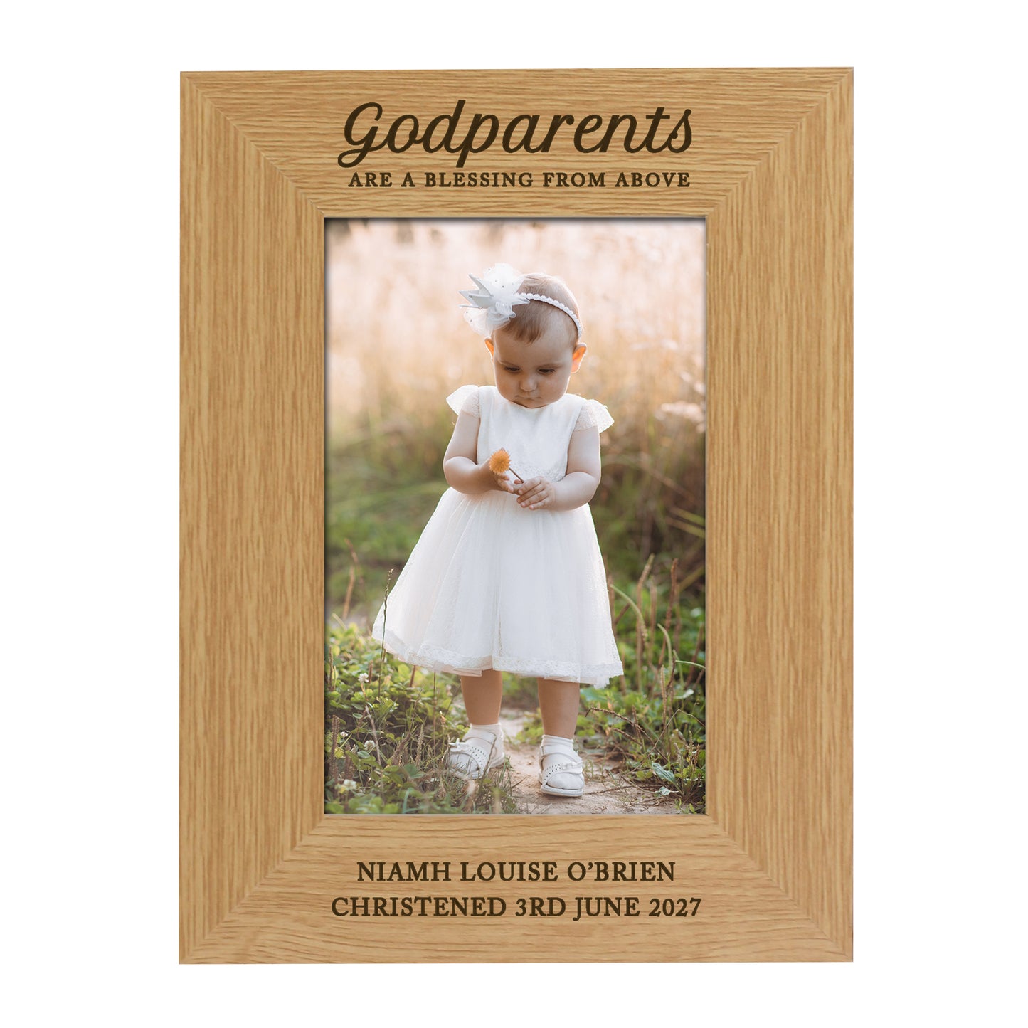 Personalised Godparents 6x4 Wooden Photo Frame - image 4
