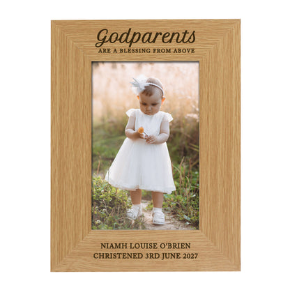 Personalised Godparents 6x4 Wooden Photo Frame - image 4
