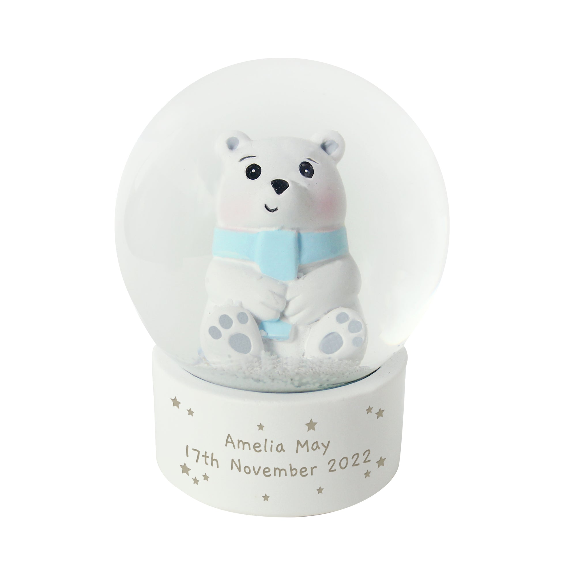 Personalised Polar Bear Snow Globe - image 3