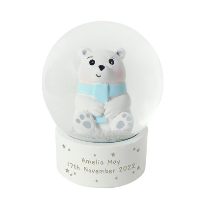 Personalised Polar Bear Snow Globe - image 3