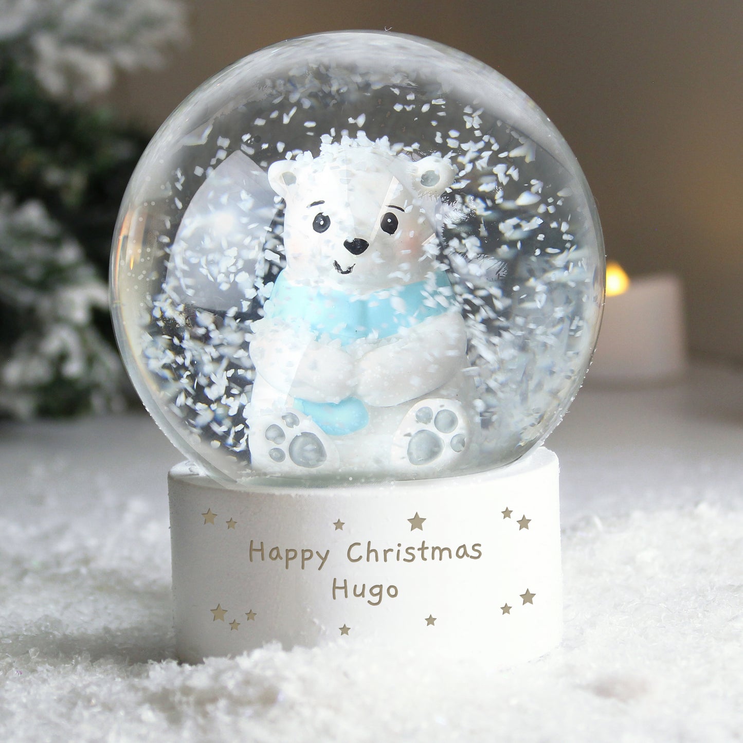 Personalised Polar Bear Snow Globe - image 4