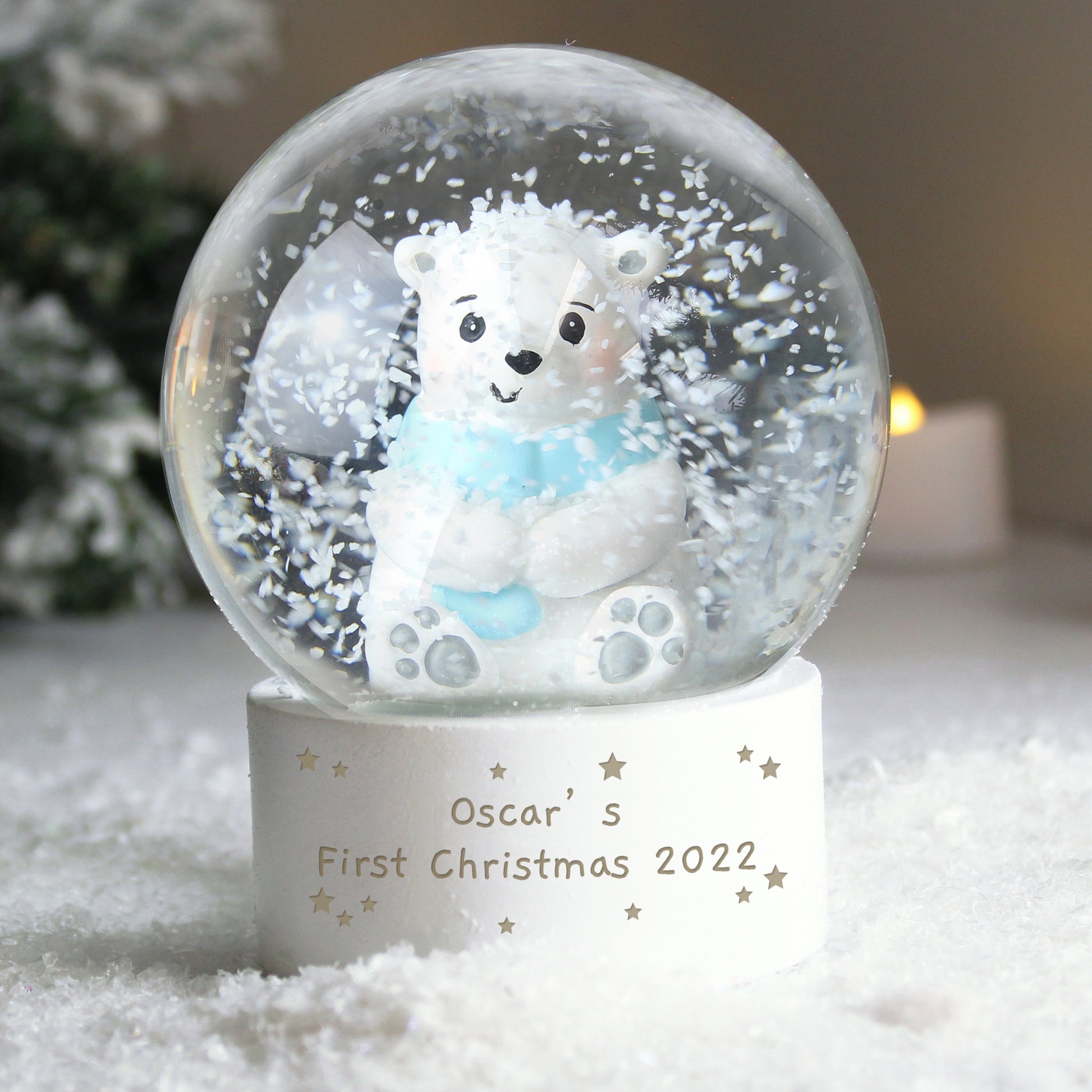 Personalised Polar Bear Snow Globe - image 5