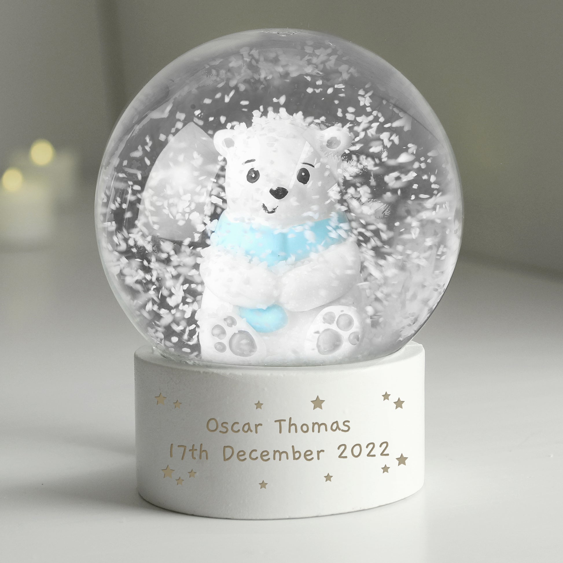 Personalised Polar Bear Snow Globe - image 7