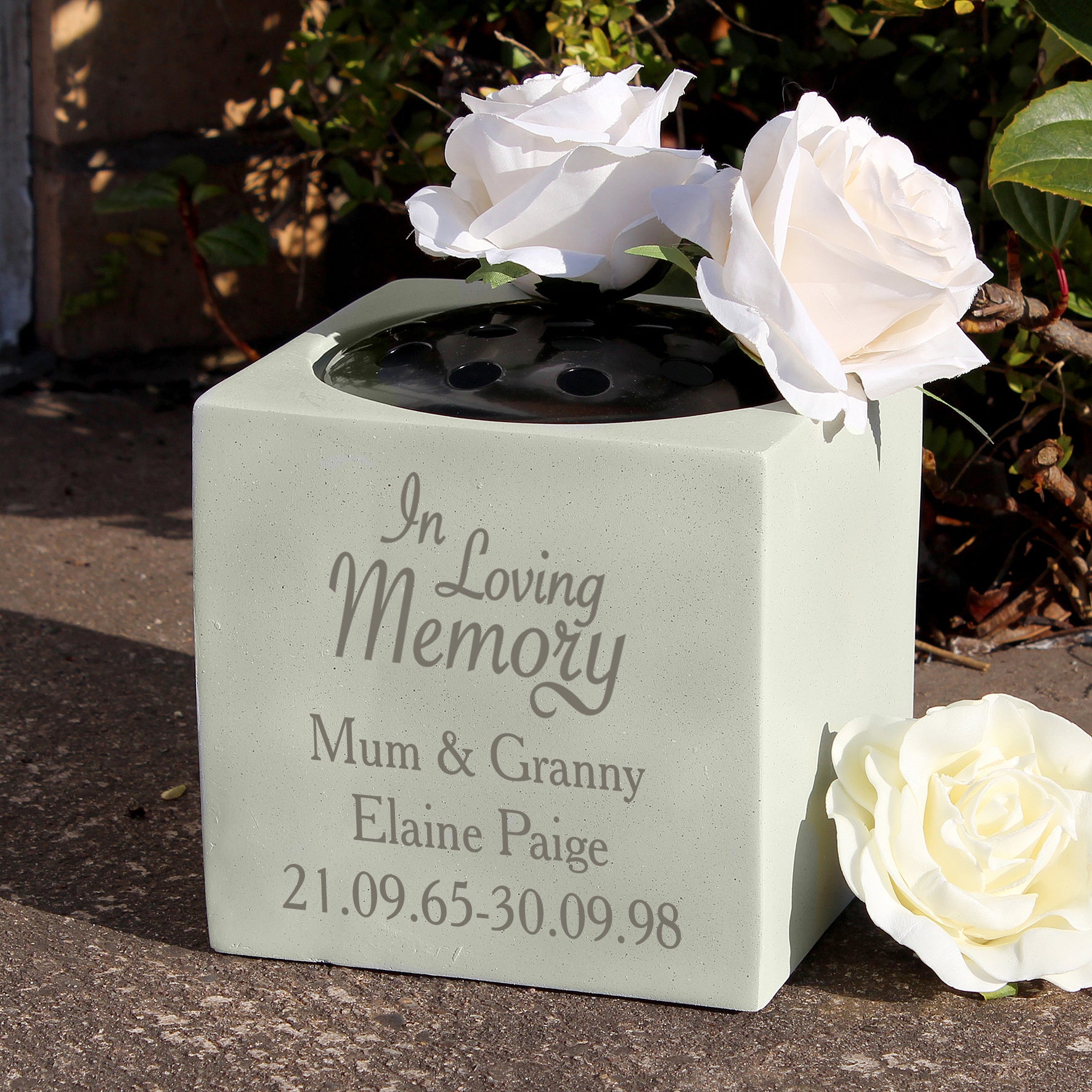 Personalised In Loving Memory Memorial Vase - image 3