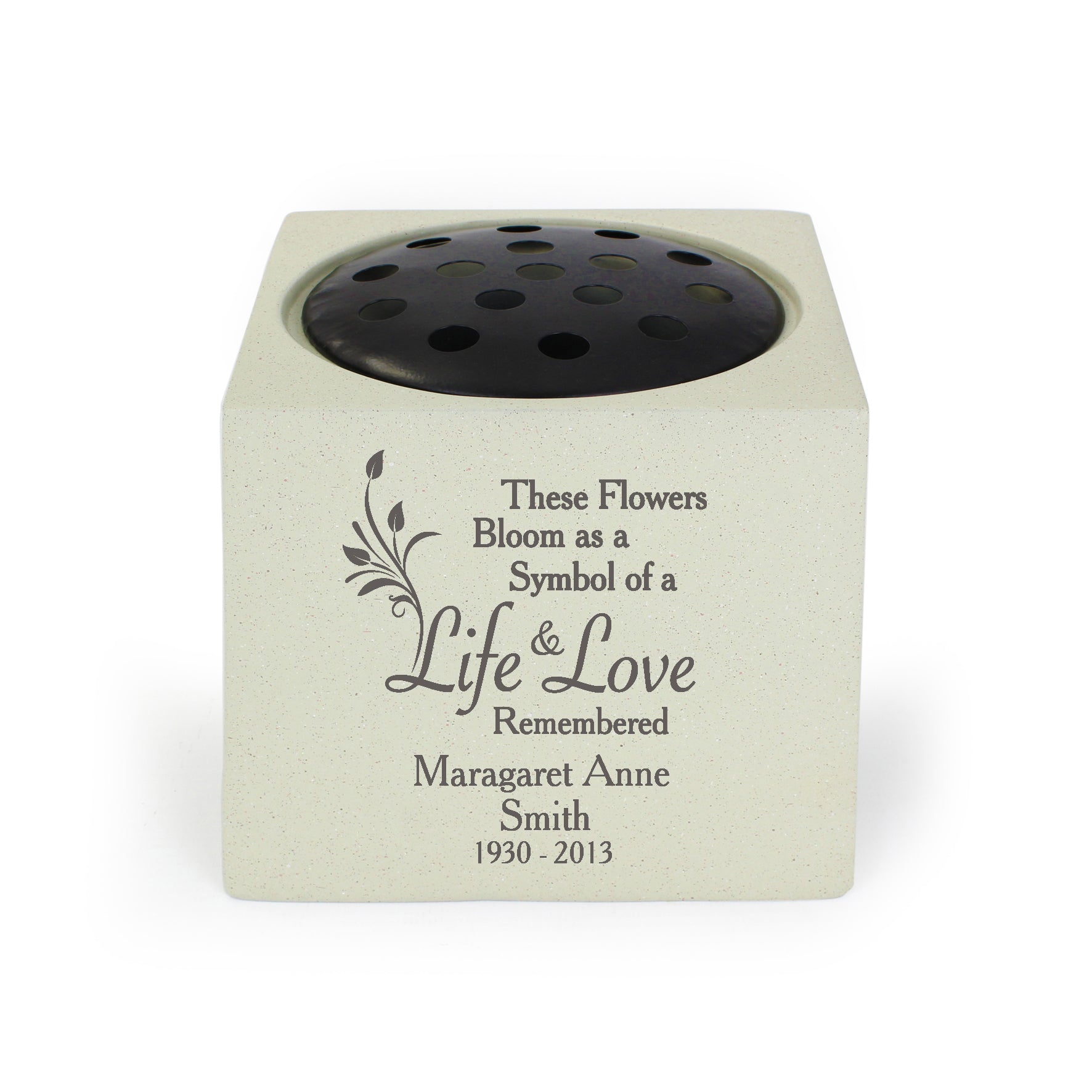 Personalised Life & Love Memorial Resin Vase - image 2