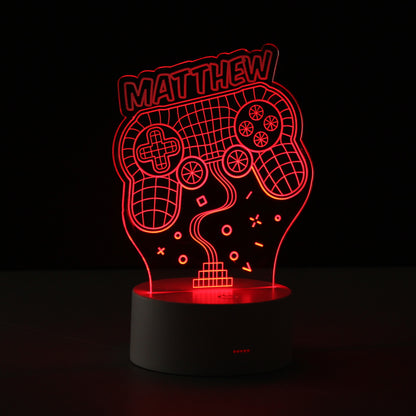 Personalised Name Gaming LED Colour Changing Night Light - image 4