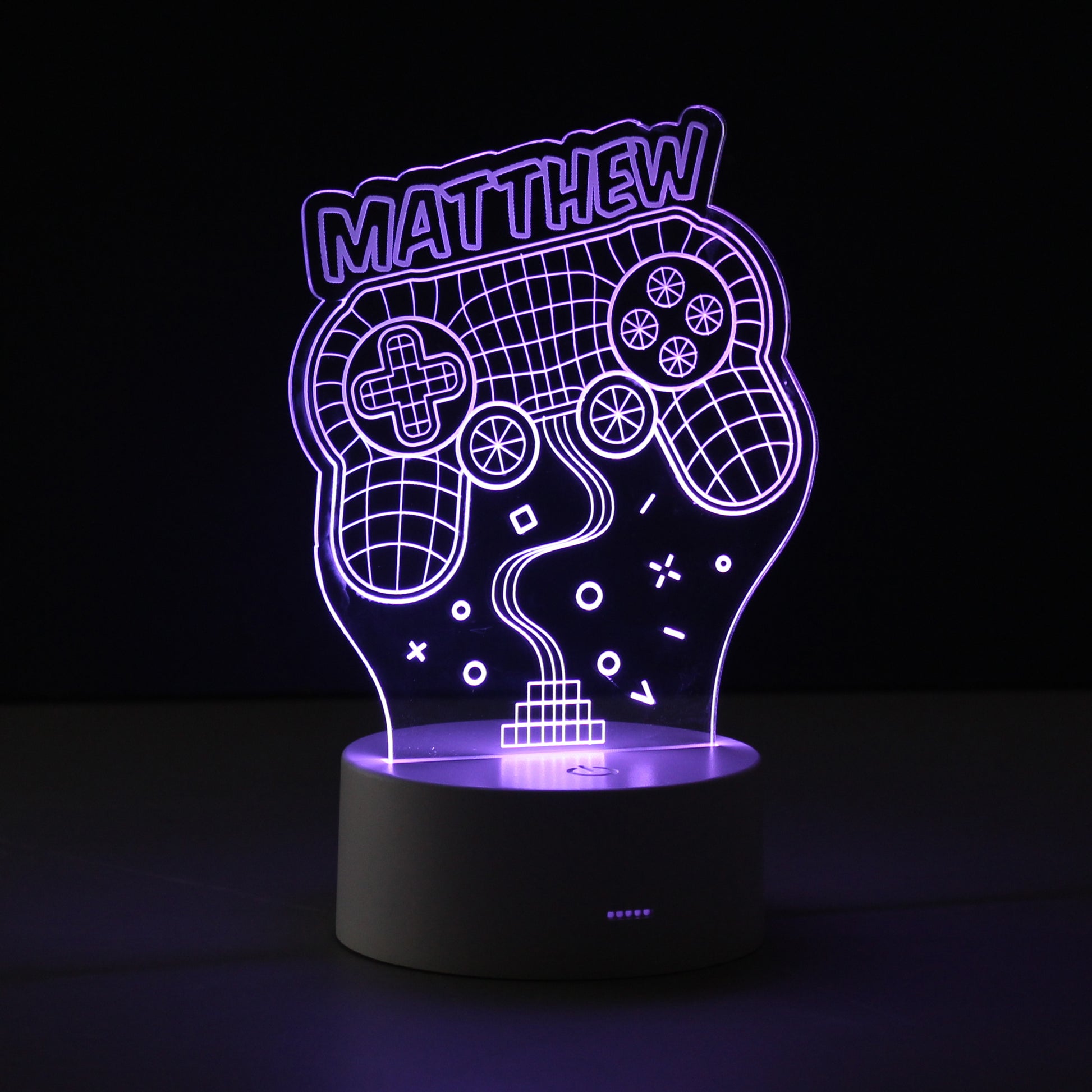 Personalised Name Gaming LED Colour Changing Night Light - image 6