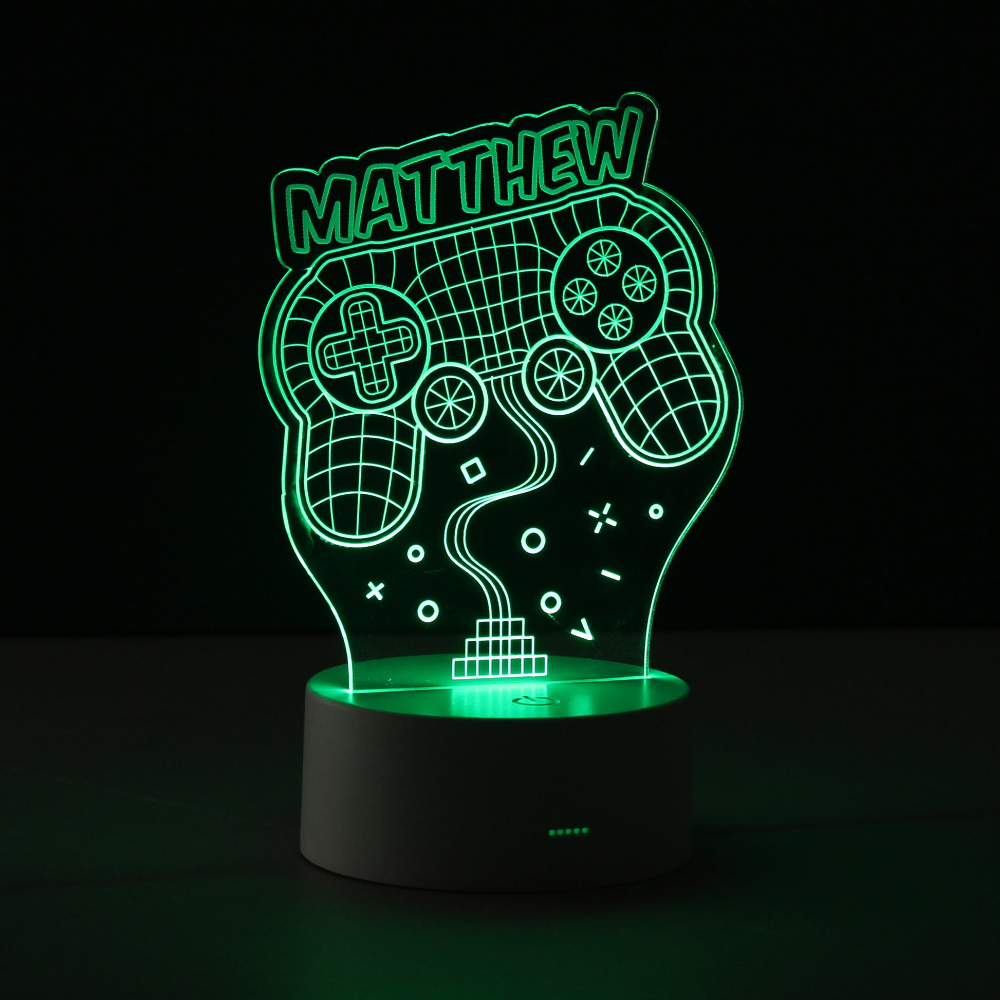 Personalised Name Gaming LED Colour Changing Night Light - image 7