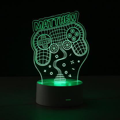 Personalised Name Gaming LED Colour Changing Night Light - image 7