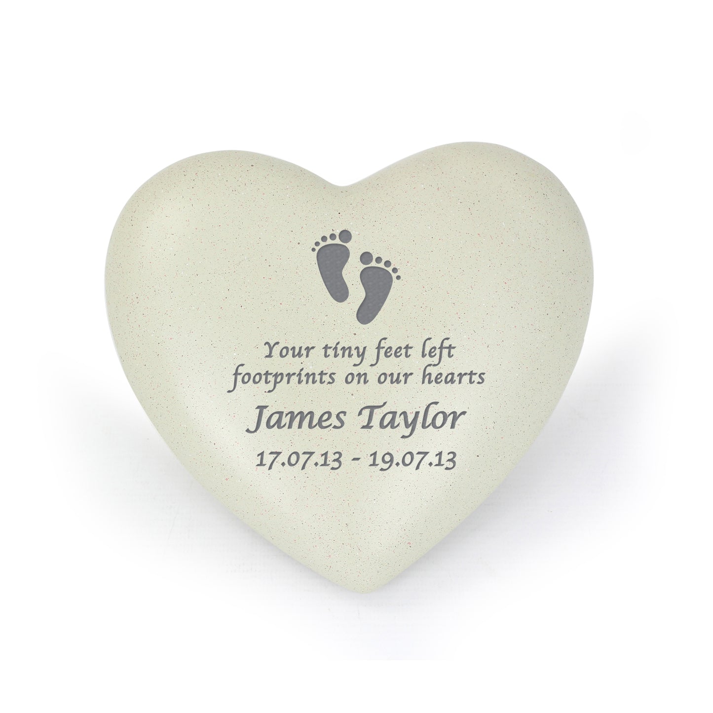 Personalised Footprints Heart Memorial - image 2