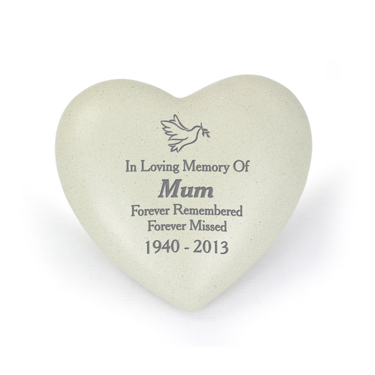 Personalised Dove Heart Memorial - image 2