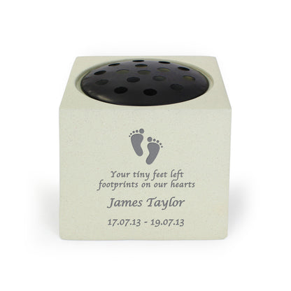 Personalised Footprints Memorial Vase - image 2