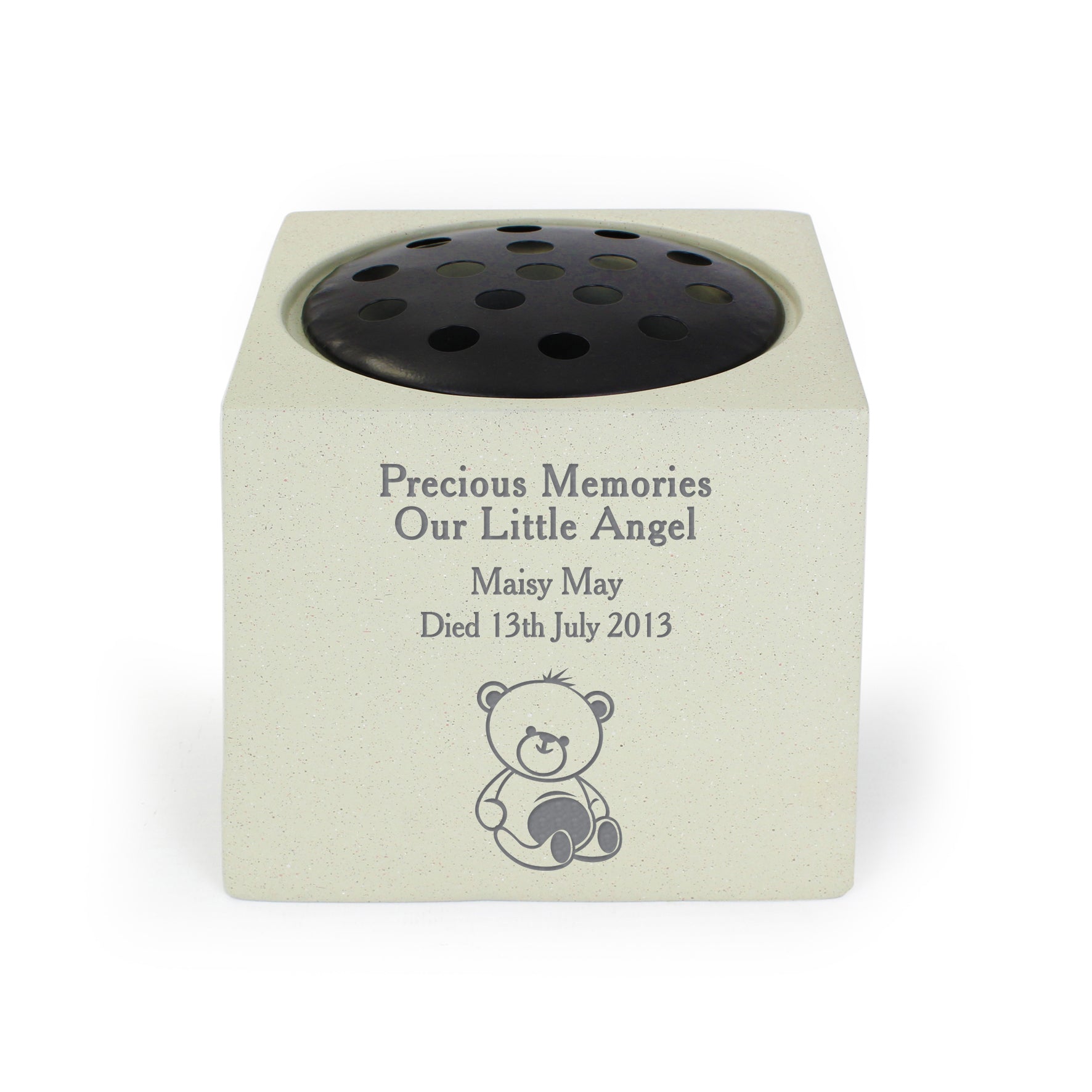 Personalised Teddy Bear Memorial Vase - image 2