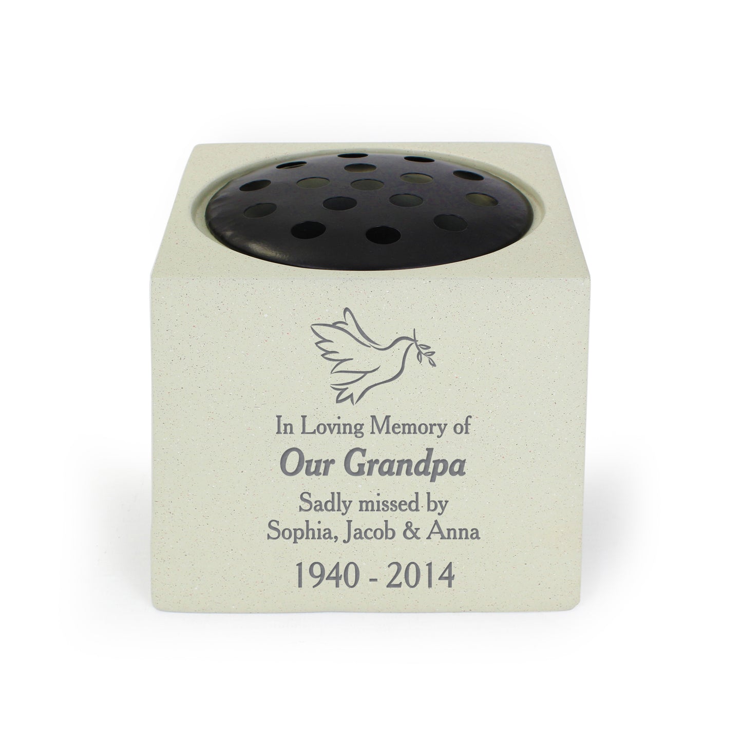 Personalised Dove Memorial Vase - image 2