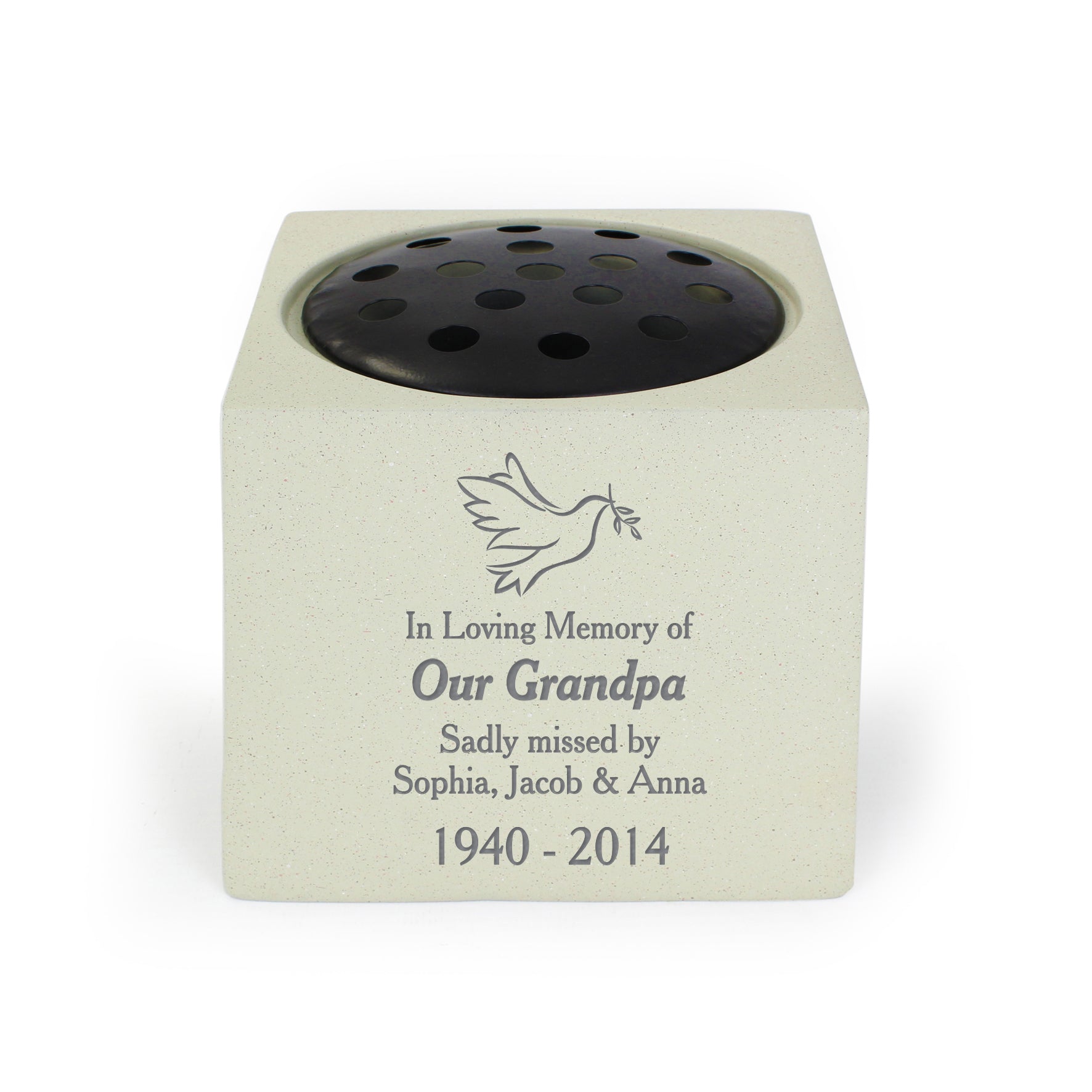 Personalised Dove Memorial Vase - image 2