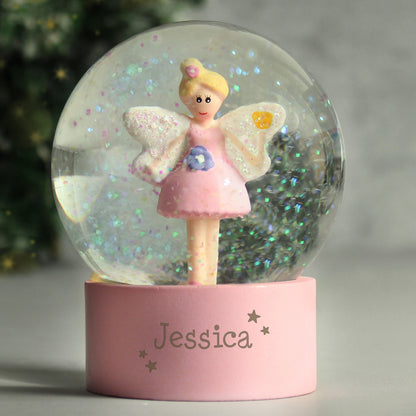 Personalised Fairy Any Name Glitter Snow Globe - image 2