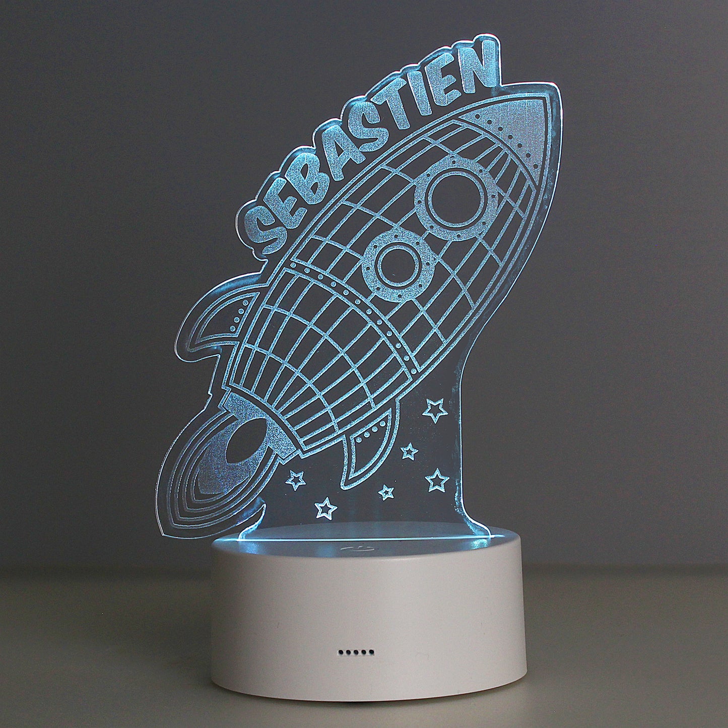 Personalised Space Rocket LED Colour Changing Wireframe Night Light - image 11