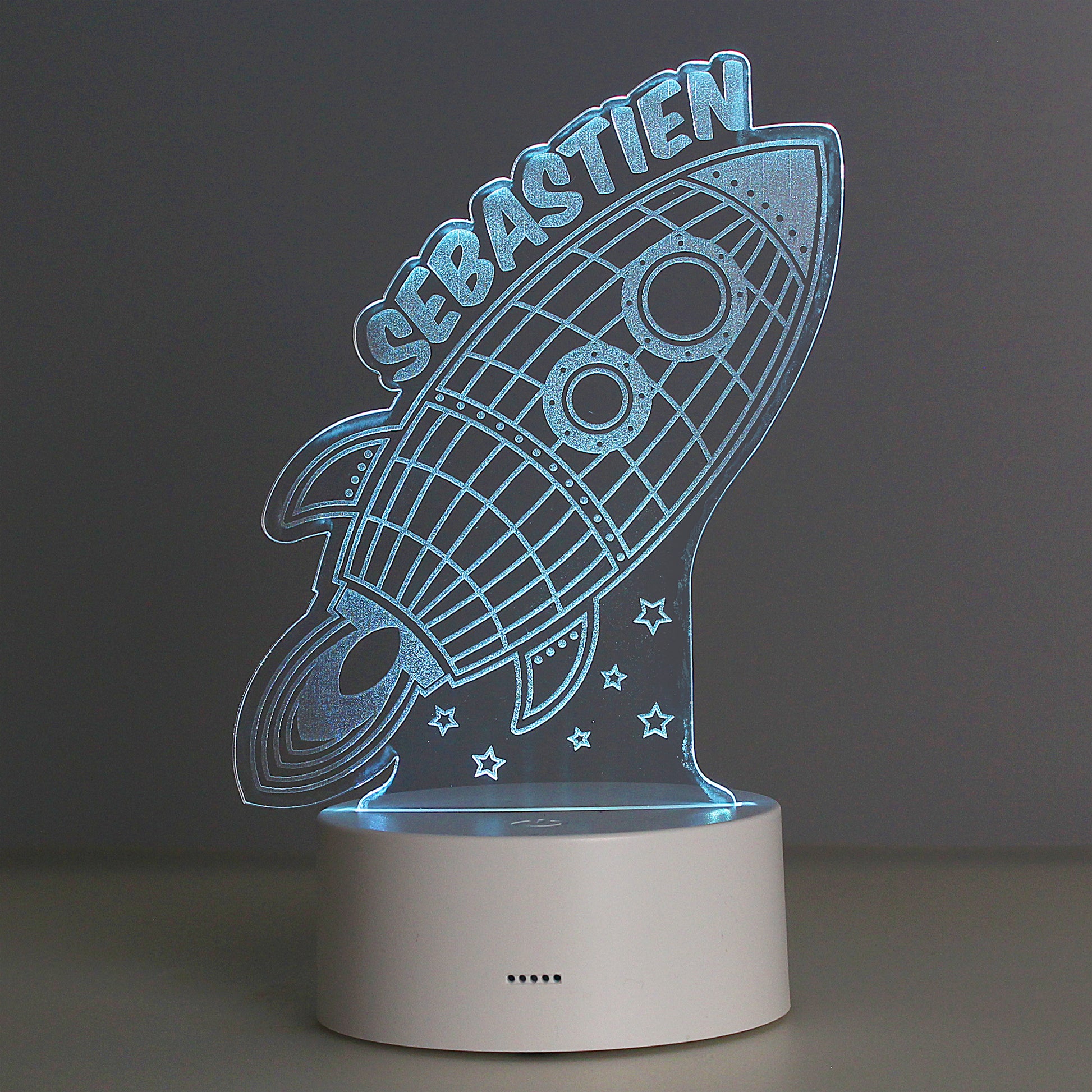 Personalised Space Rocket LED Colour Changing Wireframe Night Light - image 11