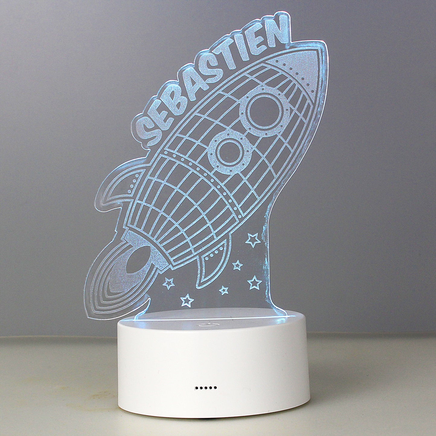 Personalised Space Rocket LED Colour Changing Wireframe Night Light - image 12