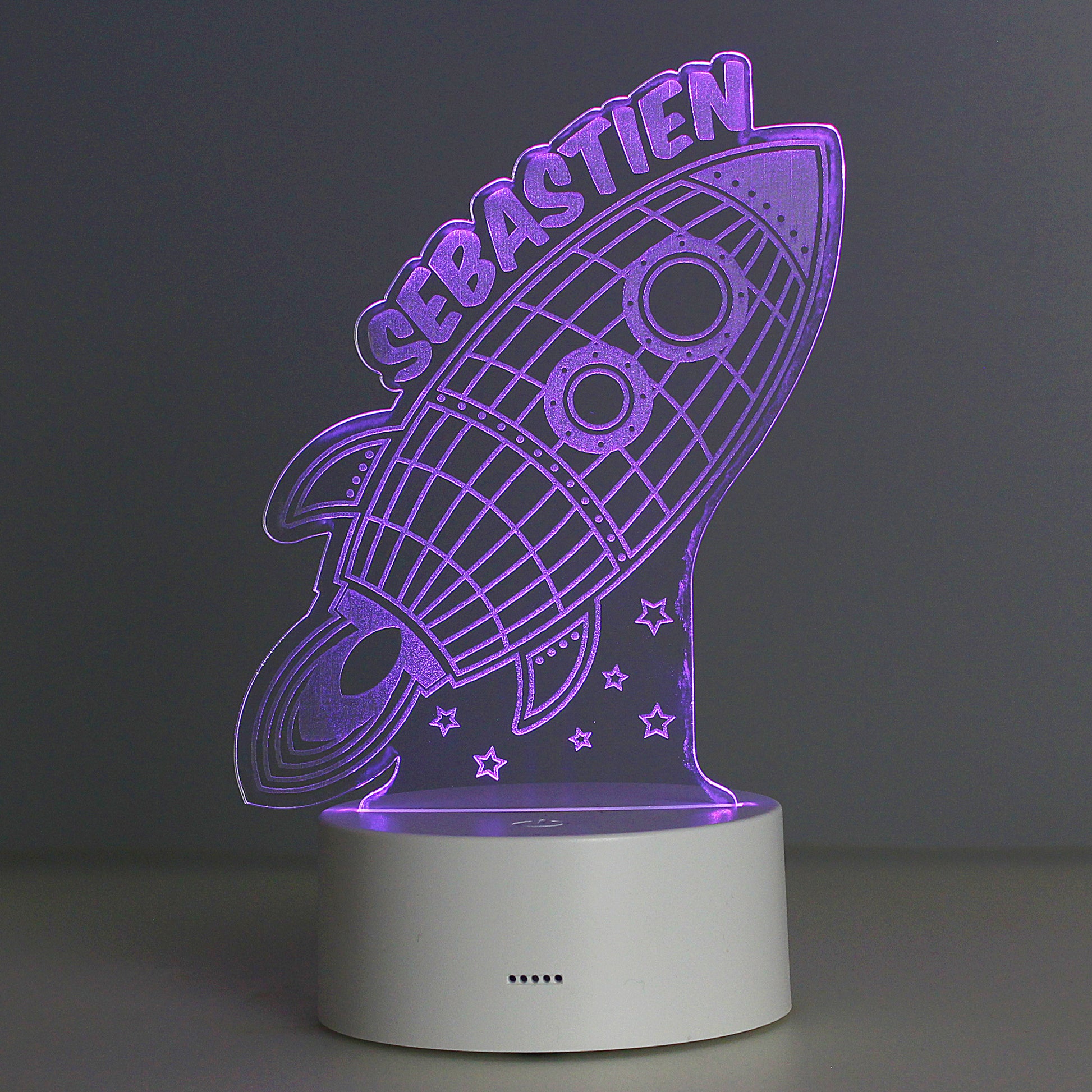 Personalised Space Rocket LED Colour Changing Wireframe Night Light - image 10