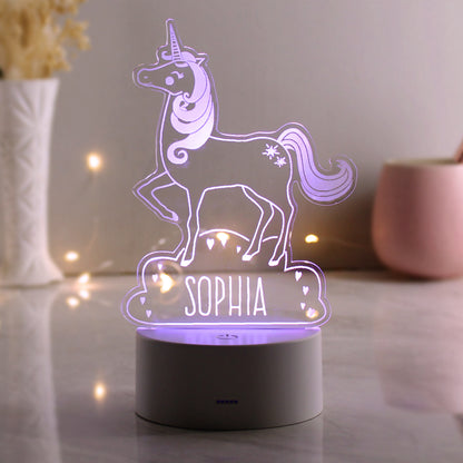 Personalised Unicorn LED Colour Changing Night Light - image 2