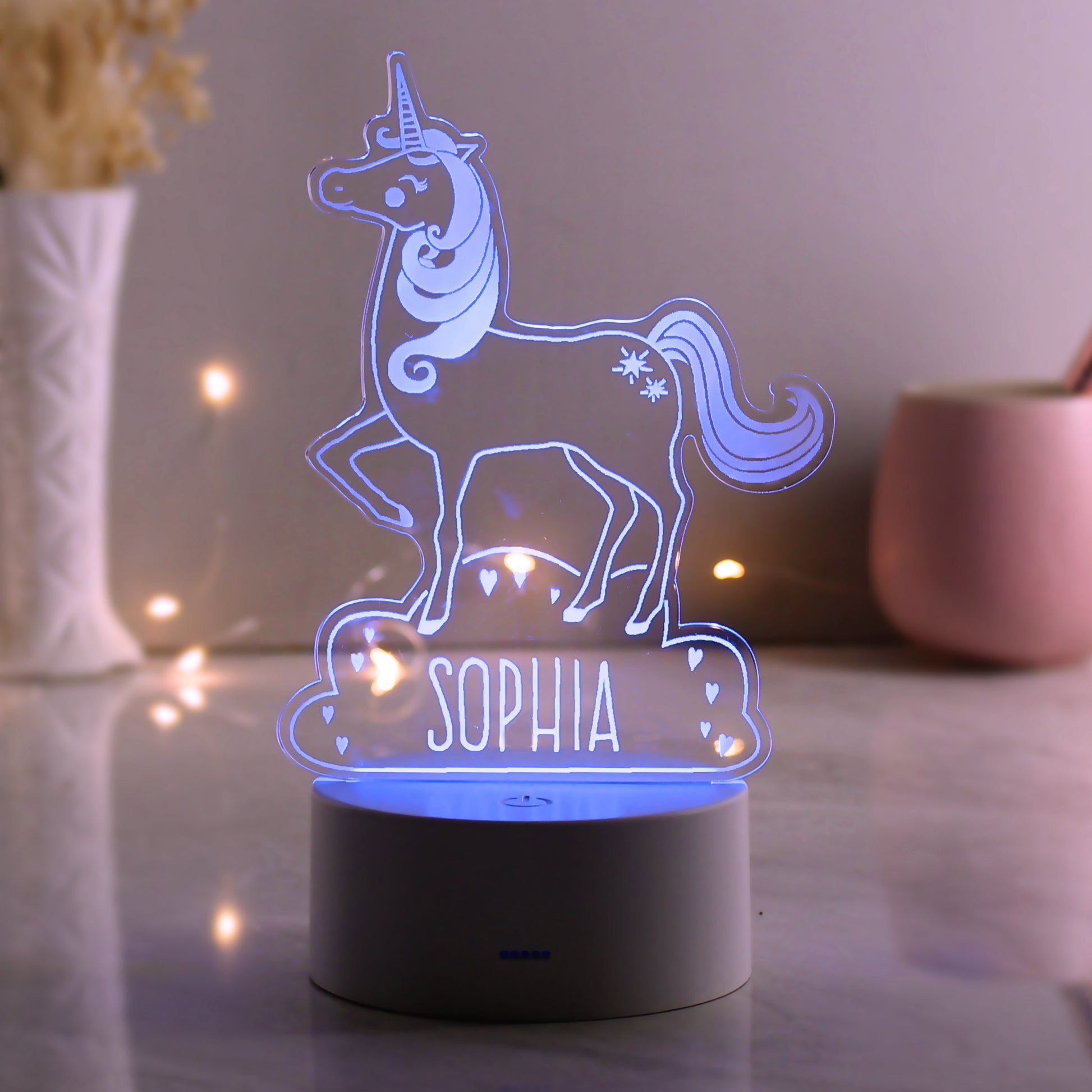 Personalised Unicorn LED Colour Changing Night Light - image 3