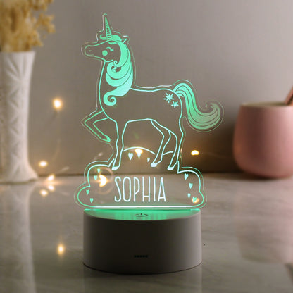 Personalised Unicorn LED Colour Changing Night Light - image 6