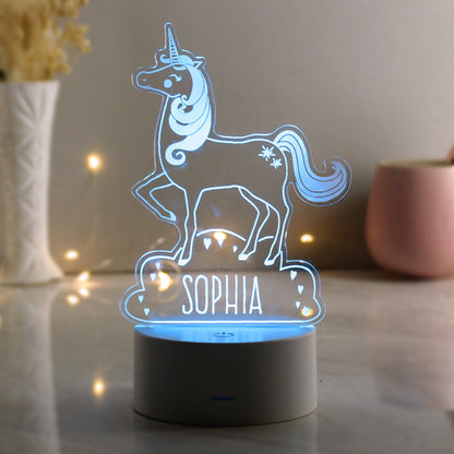 Personalised Unicorn LED Colour Changing Night Light - image 7
