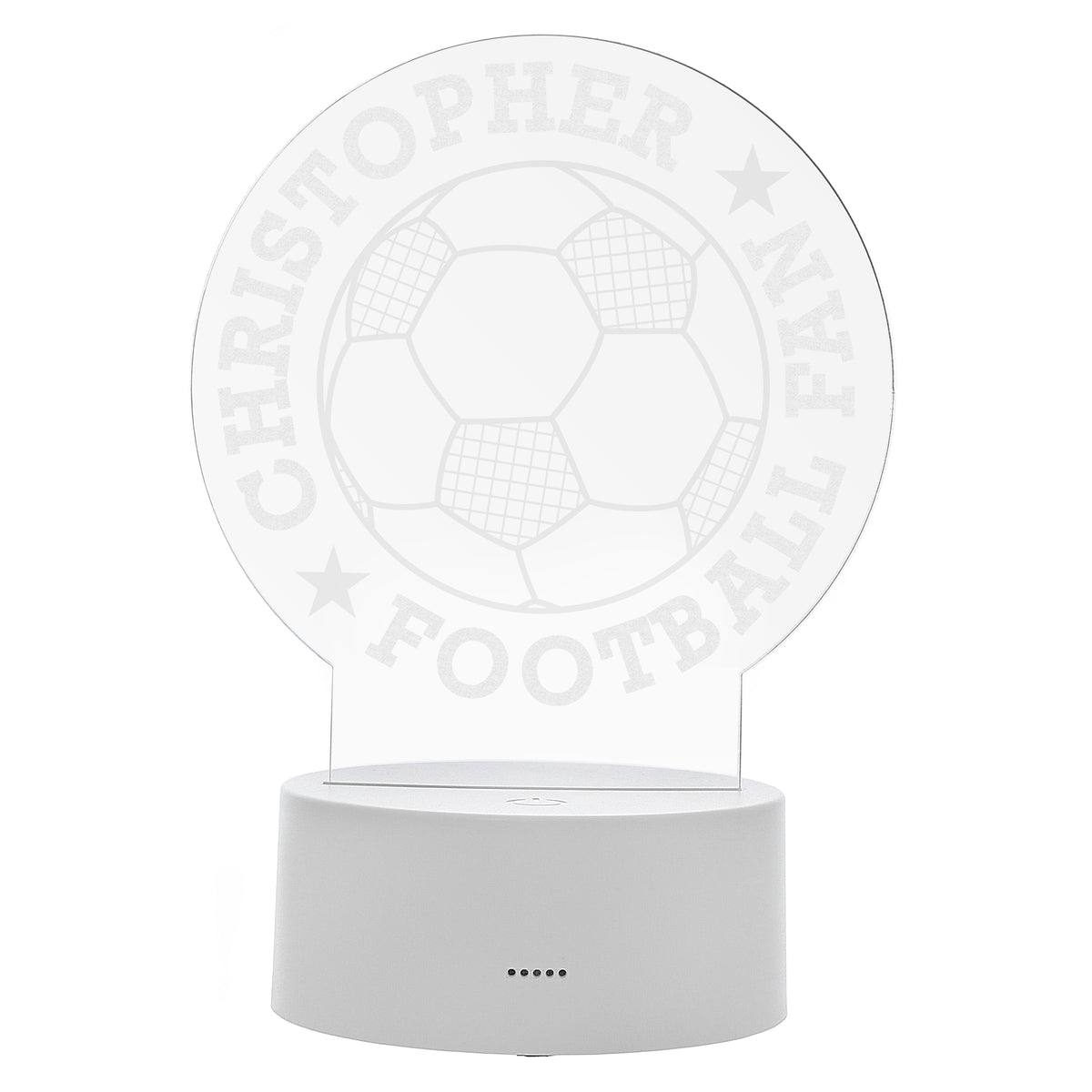 Personalised Football LED Colour Changing Desk Night Light – additional product view 1