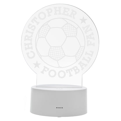 Personalised Football LED Colour Changing Desk Night Light – additional product view 1