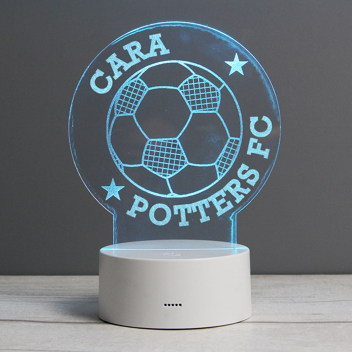 Personalised Football LED Colour Changing Desk Night Light – additional product view 4