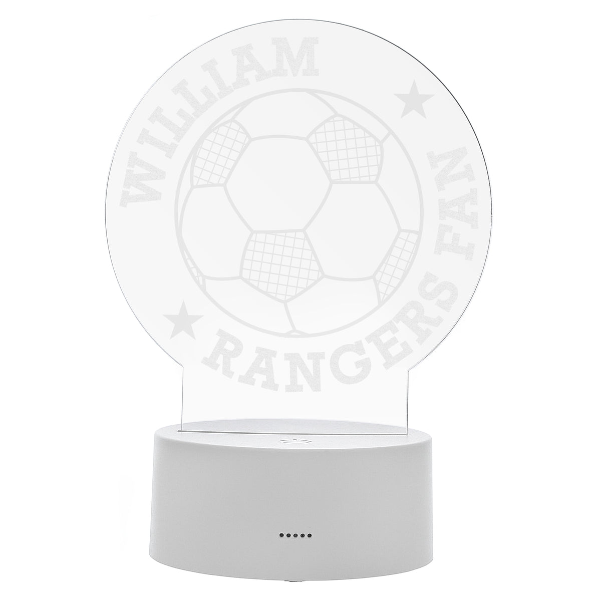 Personalised Football LED Colour Changing Desk Night Light – additional product view 2