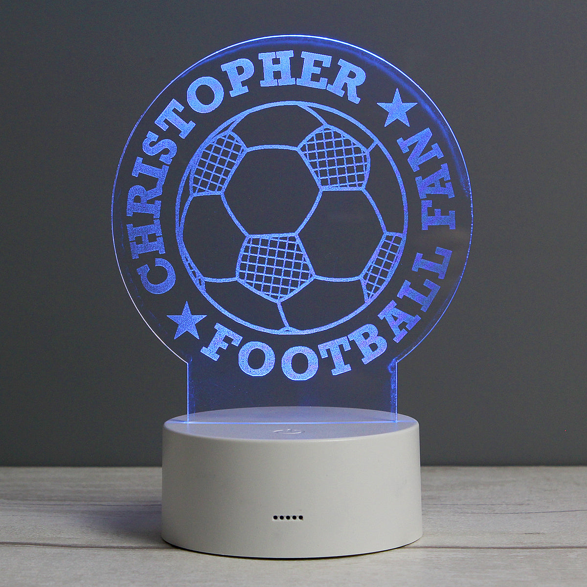 Personalised Football LED Colour Changing Desk Night Light – additional product view 8