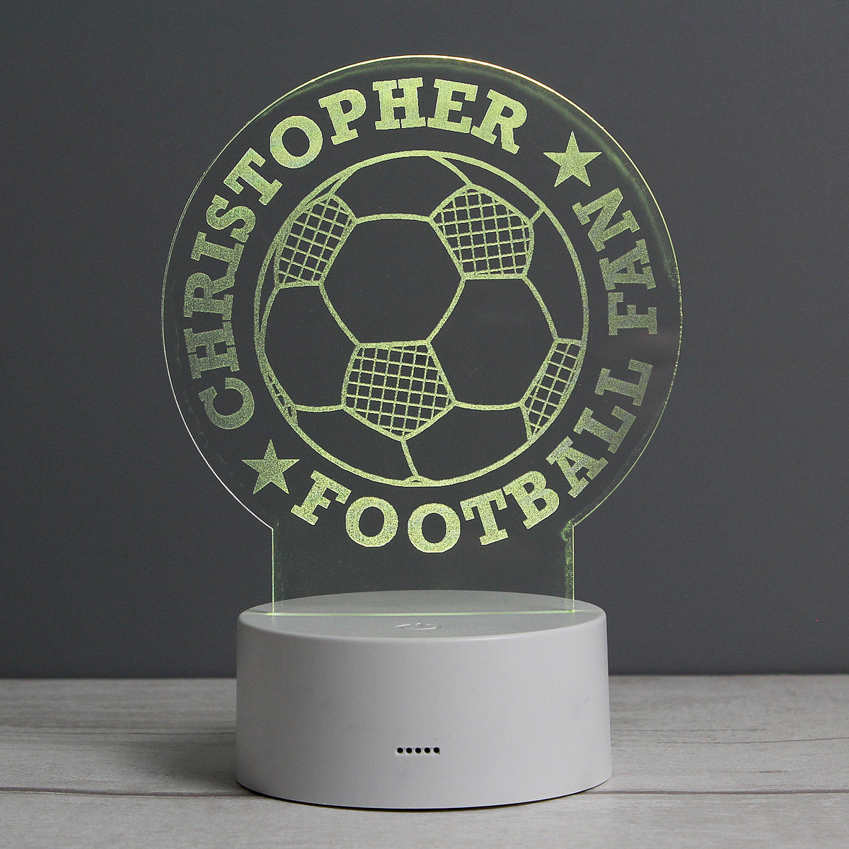 Personalised Football LED Colour Changing Desk Night Light – additional product view 7