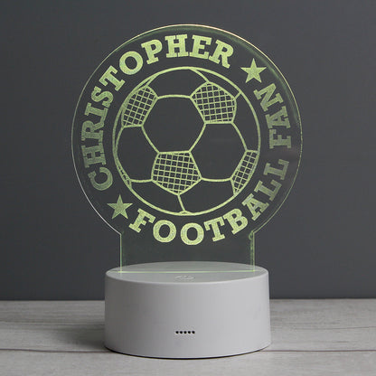Personalised Football LED Colour Changing Desk Night Light – additional product view 7