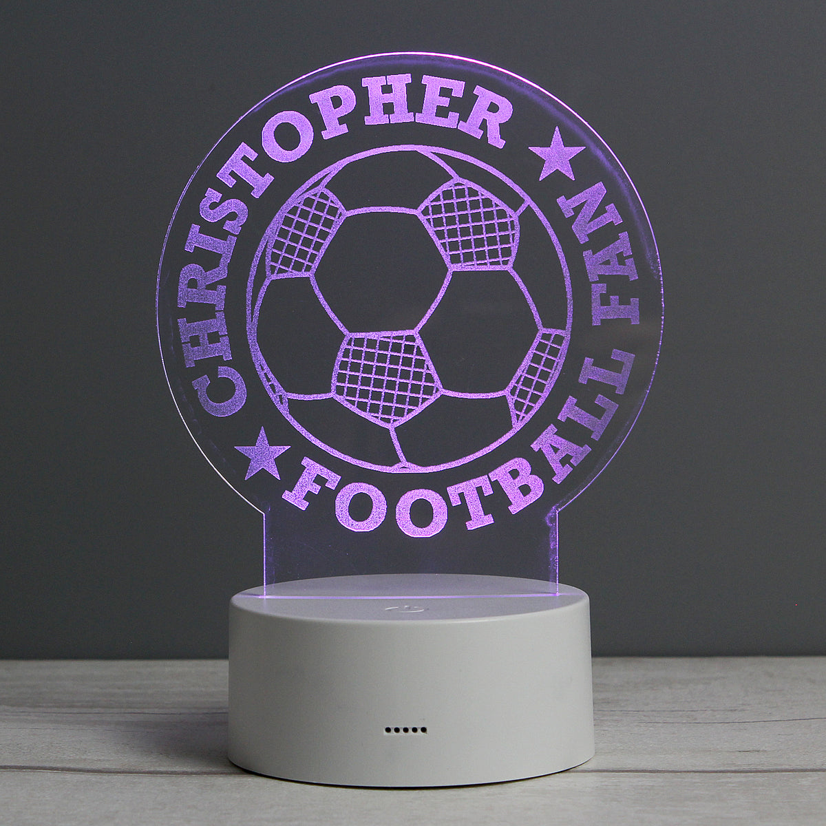 Personalised Football LED Colour Changing Desk Night Light – additional product view 9