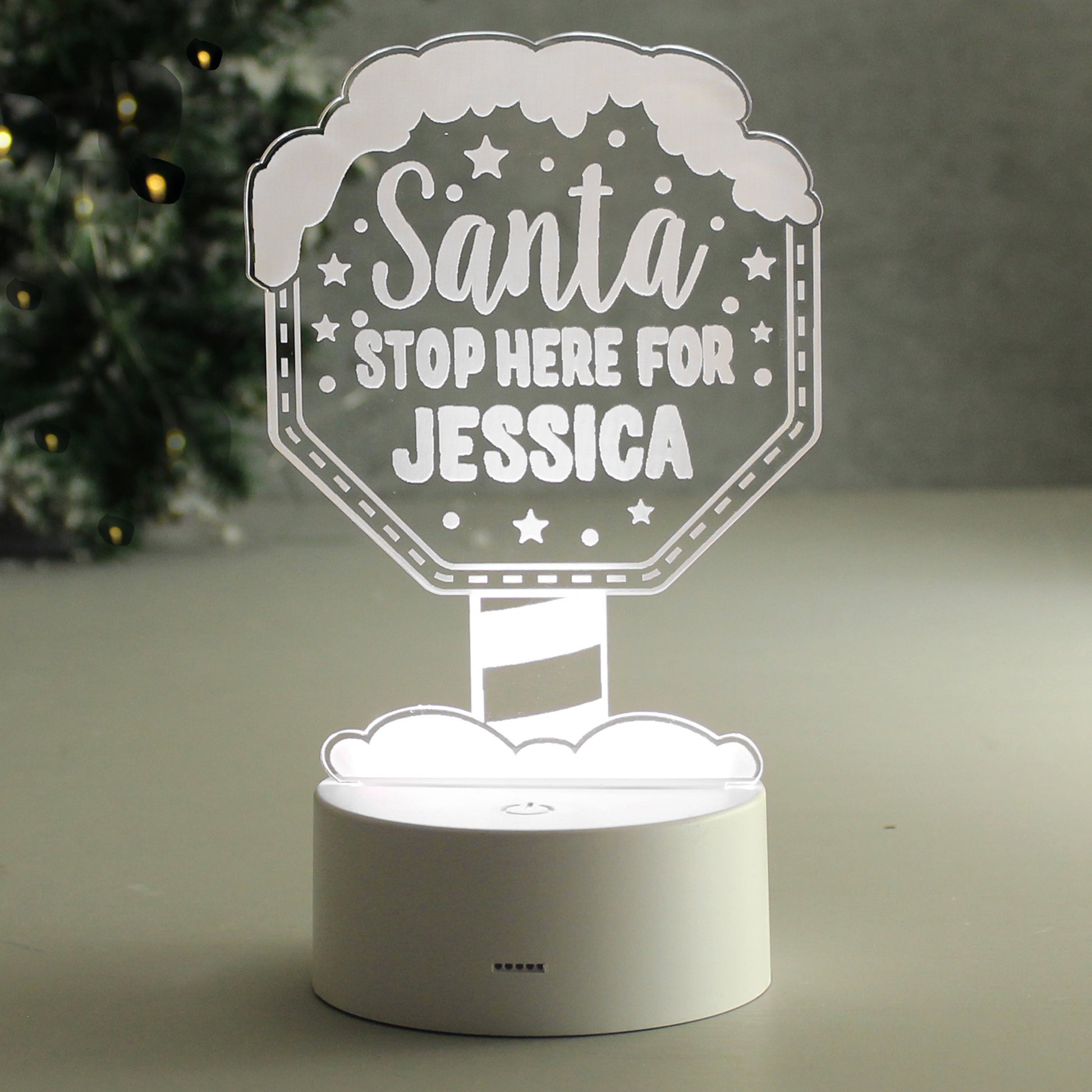 Personalised Santa Stop Here LED Colour Changing Night Light - image 11