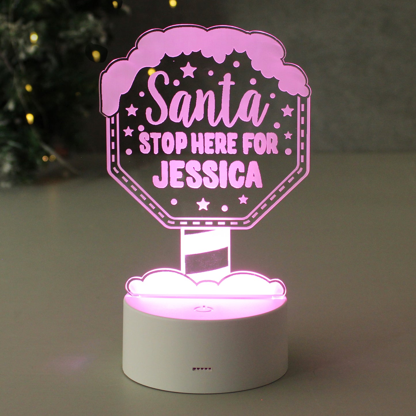 Personalised Santa Stop Here LED Colour Changing Night Light - image 10