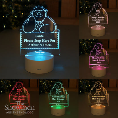 Personalised The Snowman LED Colour Changing Decoration & Night Light – additional product view 6
