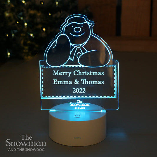 Personalised The Snowman LED Colour Changing Decoration & Night Light – additional product view 1