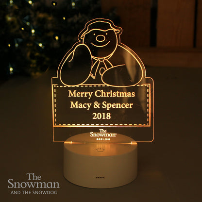 Personalised The Snowman LED Colour Changing Decoration & Night Light – additional product view 5