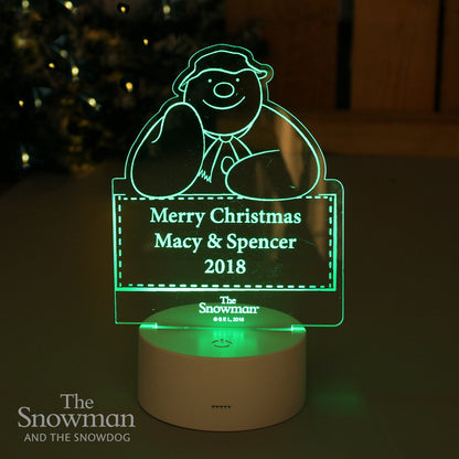 Personalised The Snowman LED Colour Changing Decoration & Night Light – additional product view 4