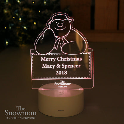 Personalised The Snowman LED Colour Changing Decoration & Night Light – additional product view 7
