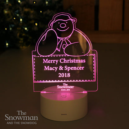 Personalised The Snowman LED Colour Changing Decoration & Night Light – additional product view 8