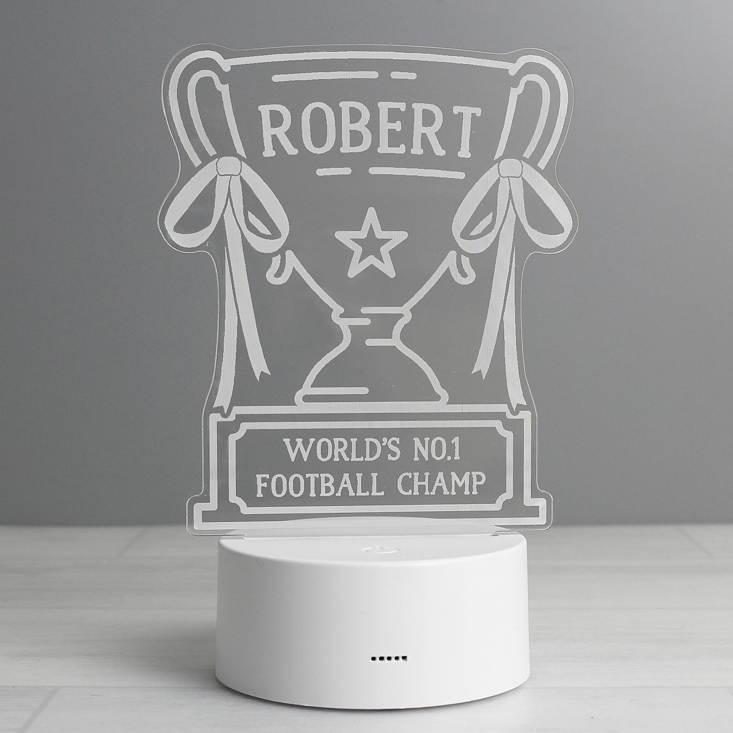 Personalised Trophy LED Colour Changing Night Light - image 3