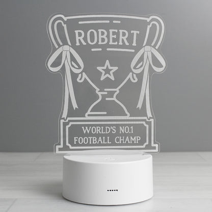 Personalised Trophy LED Colour Changing Night Light - image 3